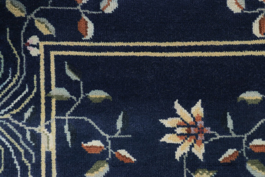 Chinese Art Deco Floral Rug