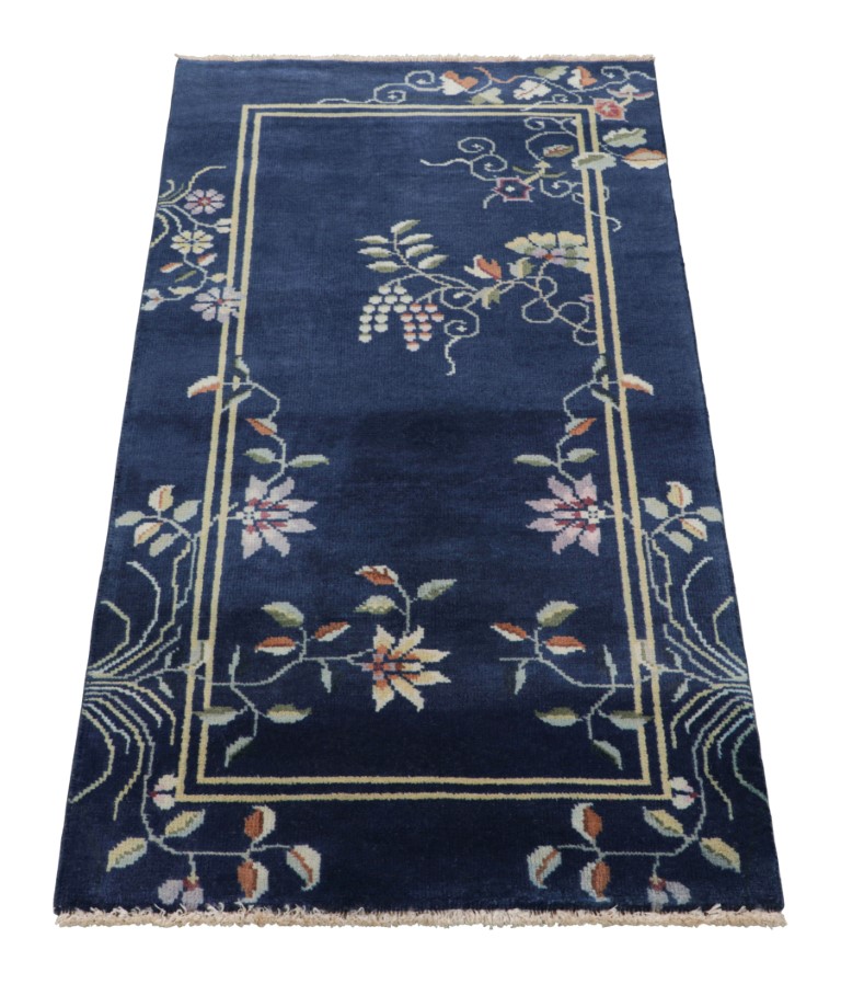 Chinese Art Deco Floral Rug