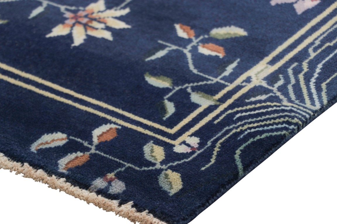 Chinese Art Deco Floral Rug