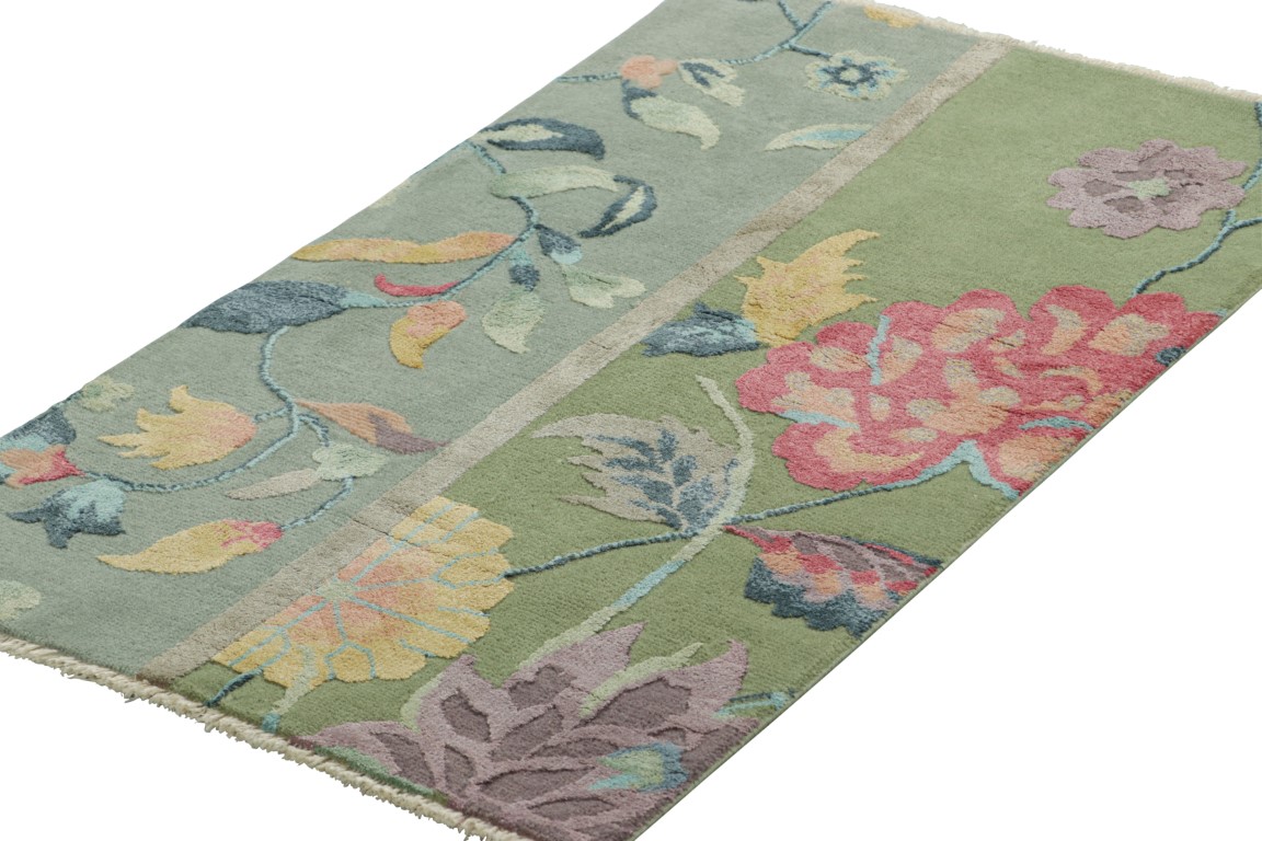 Chinese Art Deco Floral Rug