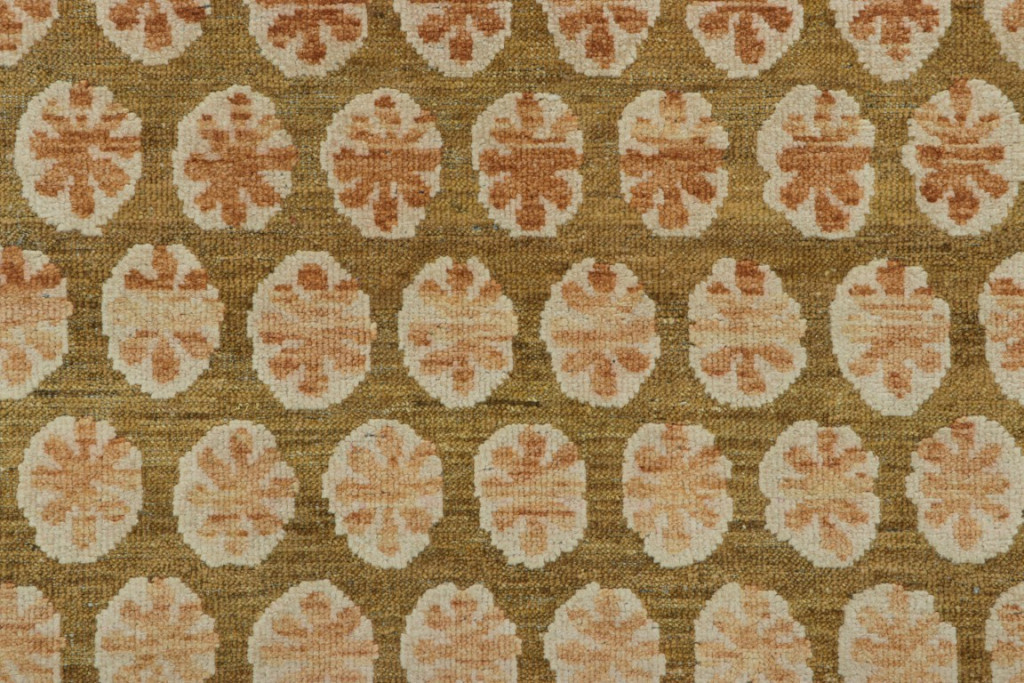 Modern Block Print Floral Rug