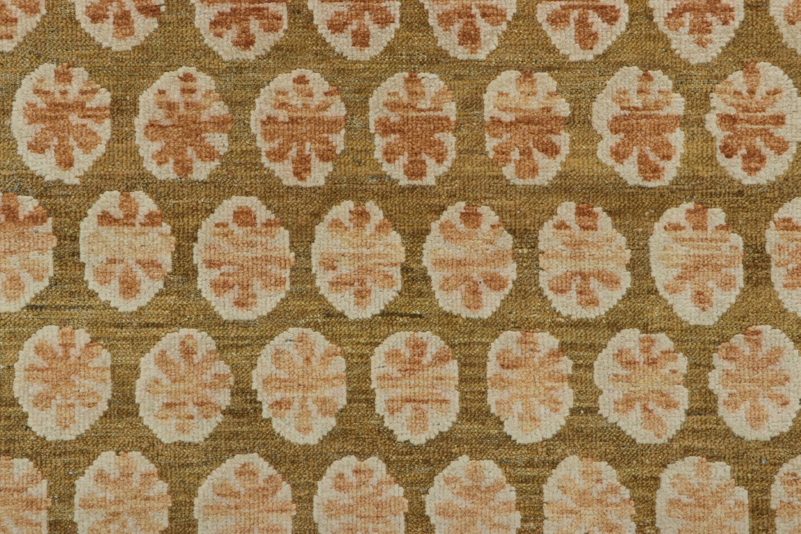 Modern Block Print Floral Rug