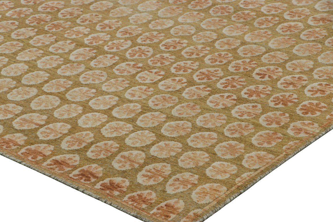Modern Block Print Floral Rug