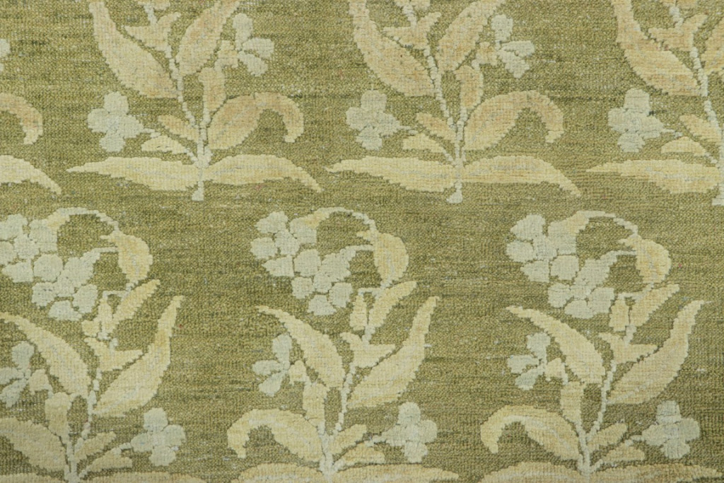 Modern Block Print Floral Rug