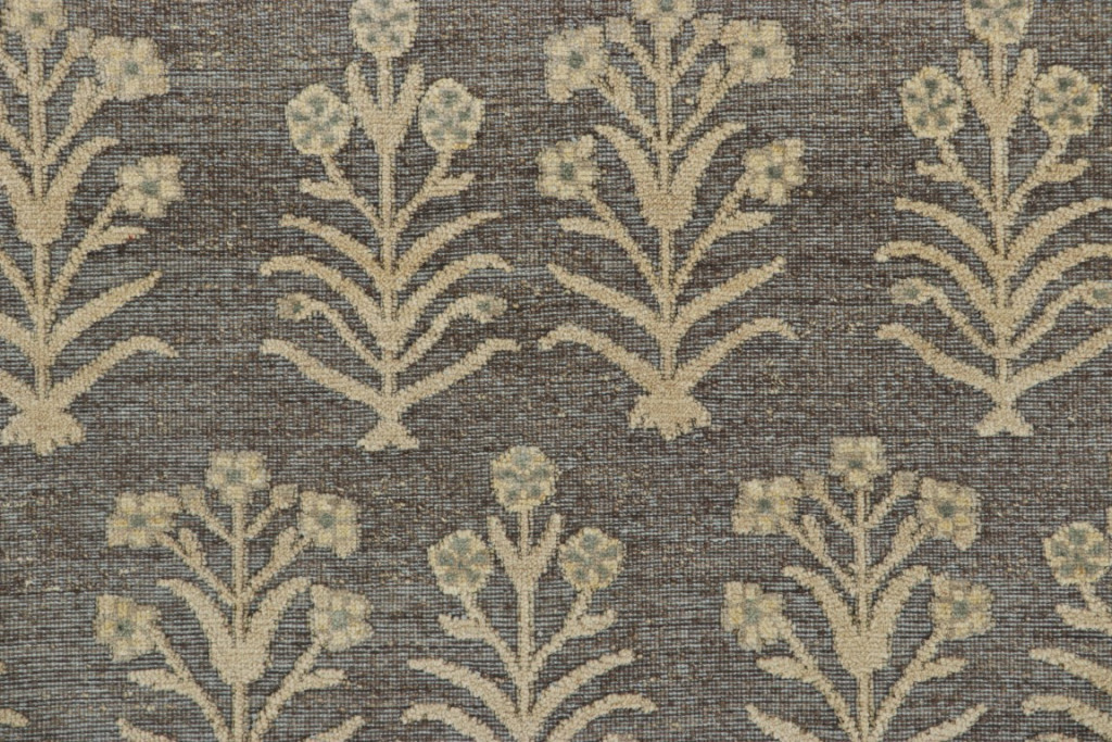Modern Block Print Floral Rug
