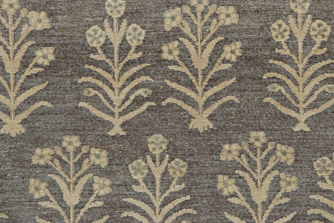 Modern Block Print Floral Rug