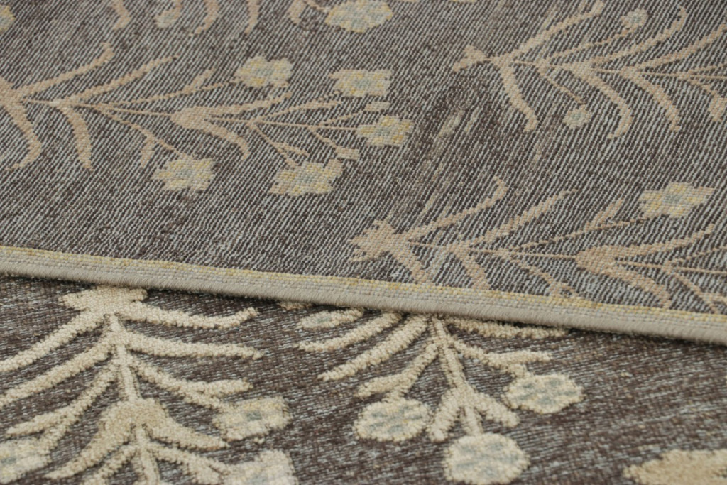 Modern Block Print Floral Rug