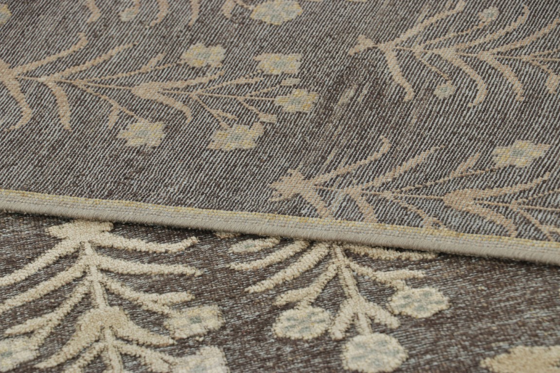 Modern Block Print Floral Rug