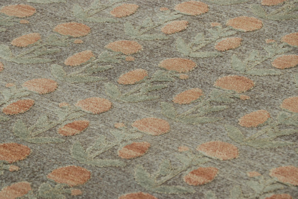 Modern Block Print Floral Rug