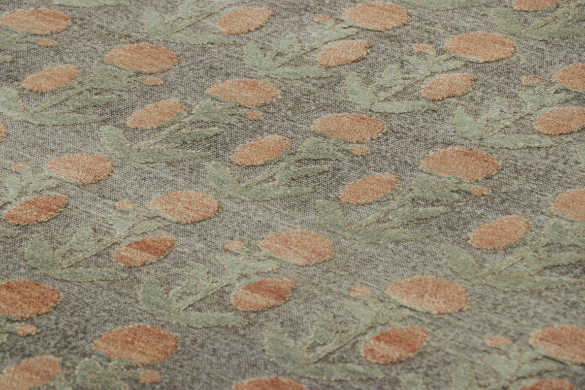 Modern Block Print Floral Rug