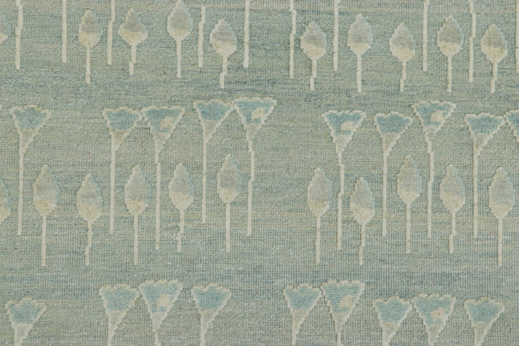 Modern Block Print Floral Rug
