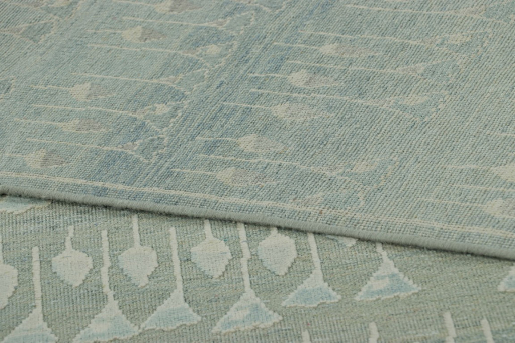 Modern Block Print Floral Rug