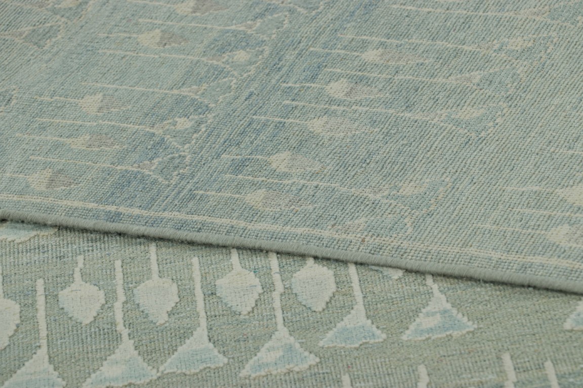 Modern Block Print Floral Rug