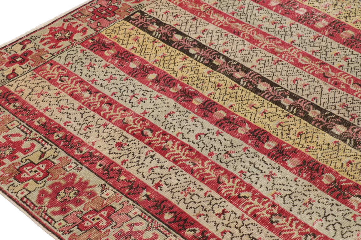 Antique Ghiordes Striped Rug