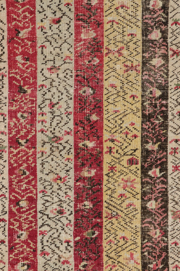 Antique Ghiordes Striped Rug
