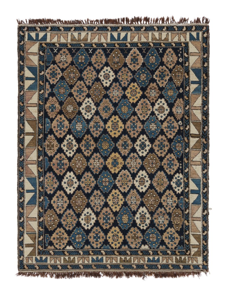 Antique Kuba Geometric Rug