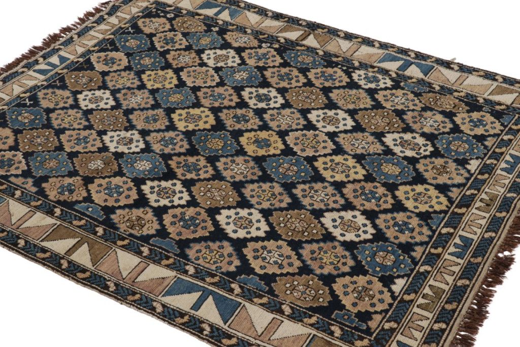 Antique Kuba Geometric Rug