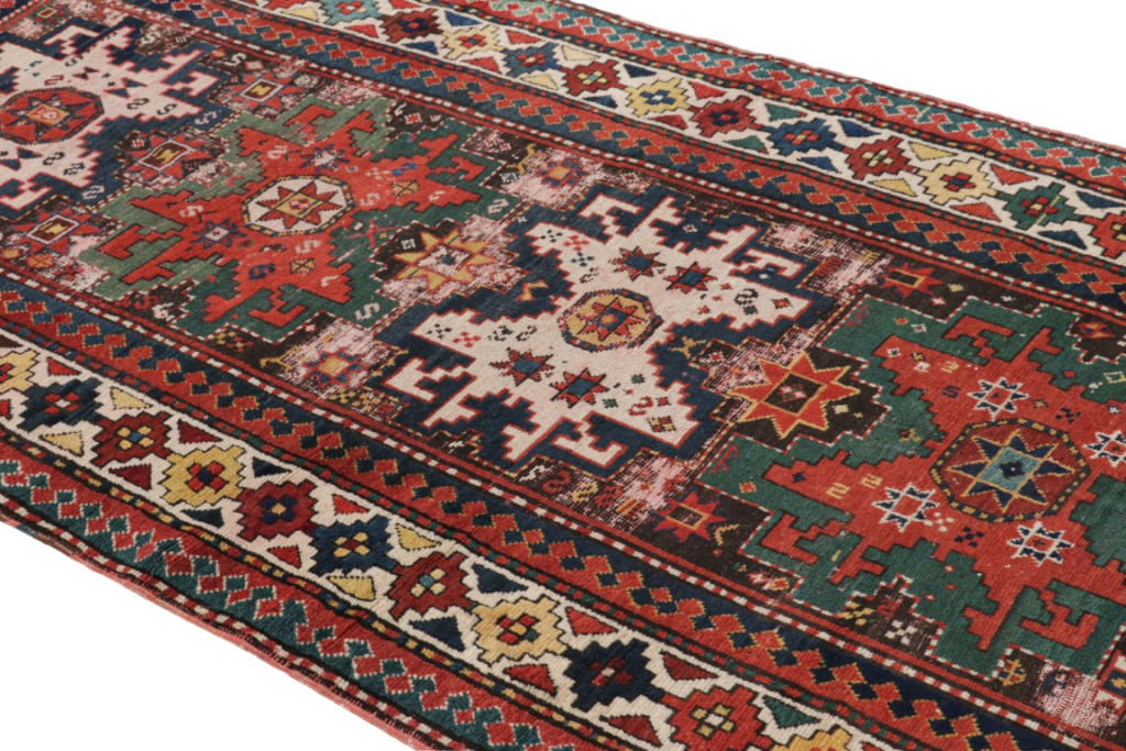 Antique Caucasian Medallion Rug