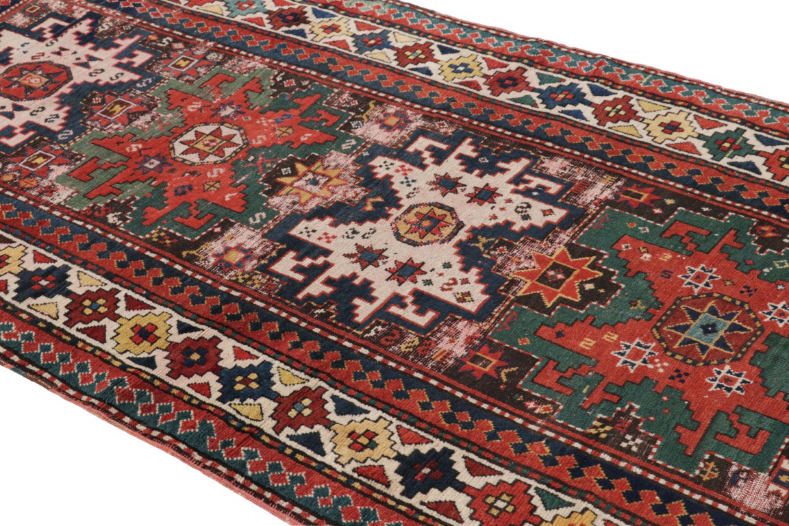 Antique Caucasian Medallion Rug