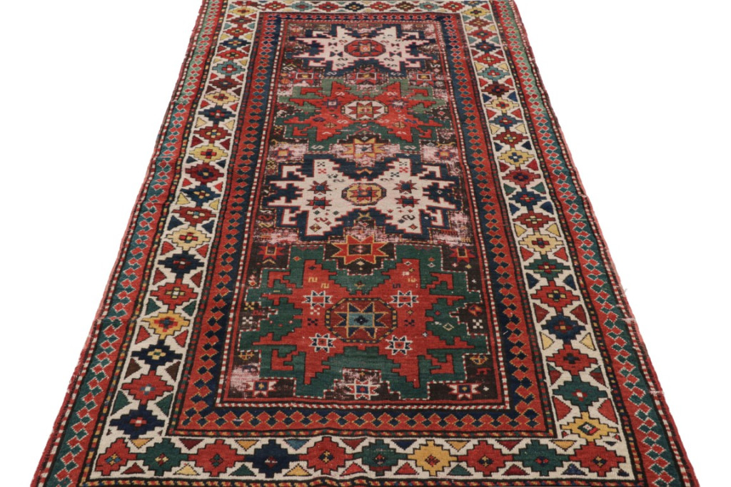 Antique Caucasian Medallion Rug