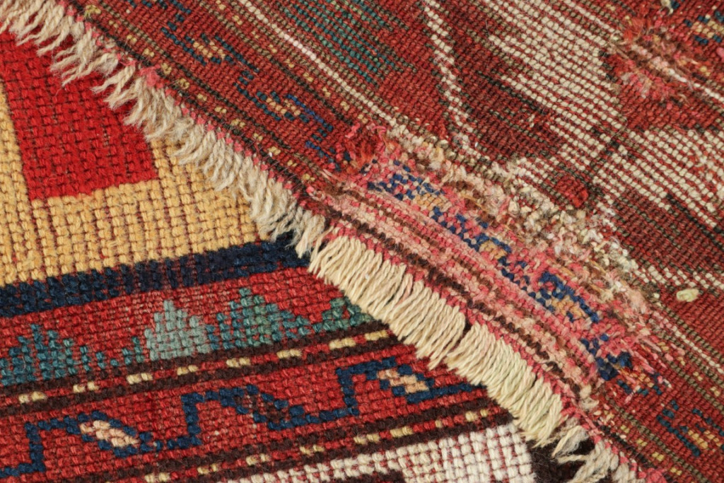 Antique Kazak Geometric Rug