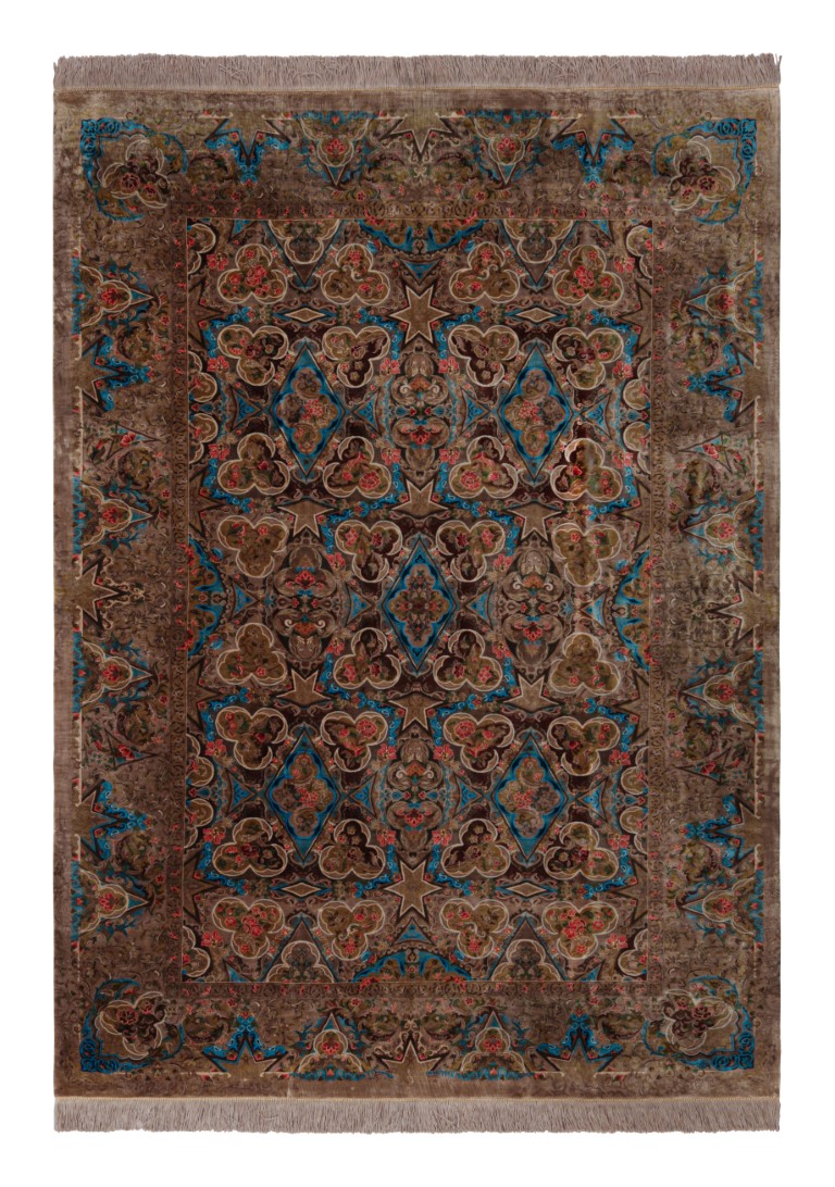 Contemporary Floral Geometric Rug