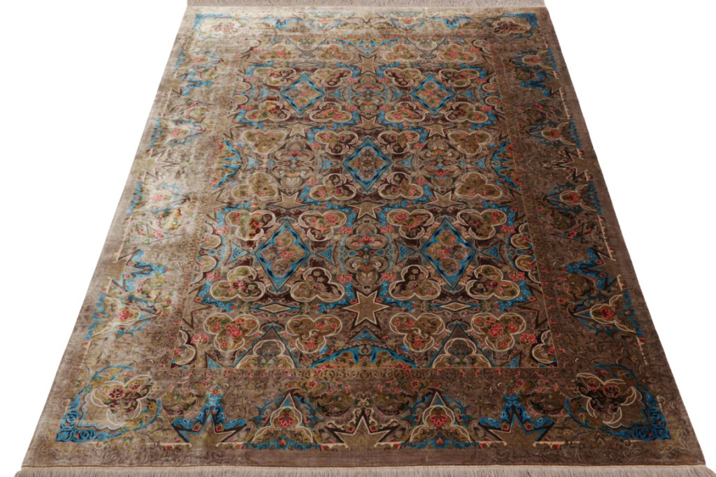 Contemporary Floral Geometric Rug