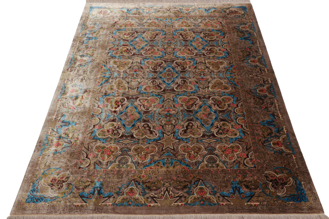 Contemporary Floral Geometric Rug
