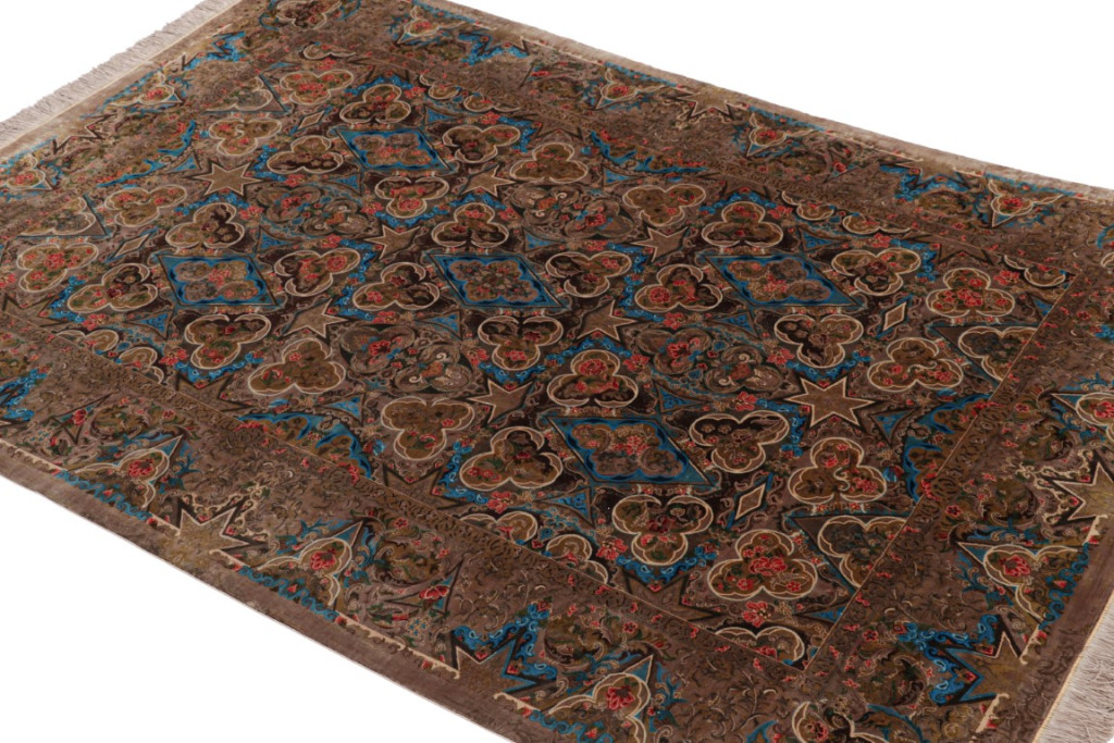 Contemporary Floral Geometric Rug