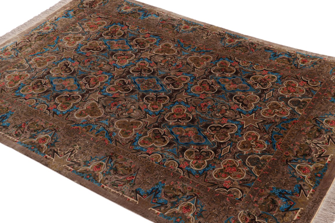 Contemporary Floral Geometric Rug