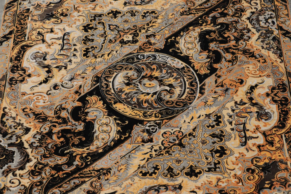 Modern “Love Bird” Medallion Rug