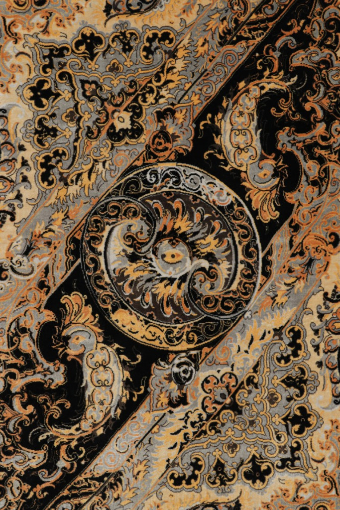 Modern “Love Bird” Medallion Rug