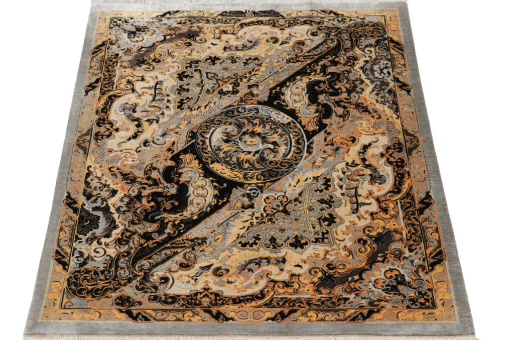 Modern “Love Bird” Medallion Rug