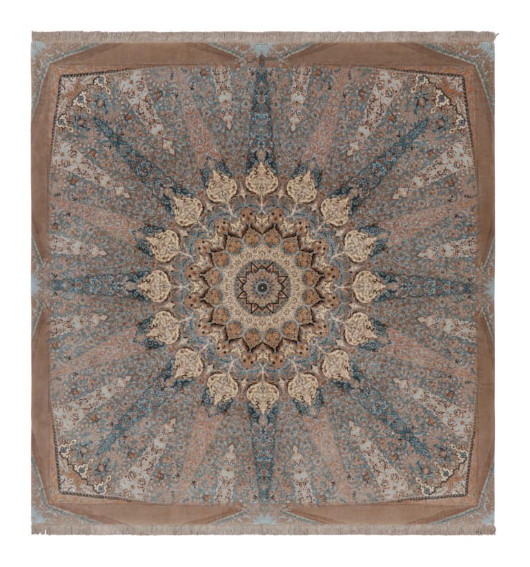 Contemporary Medallion Square Rug