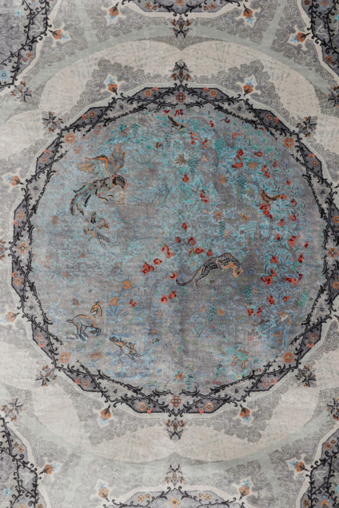 Contemporary Medallion Square Rug