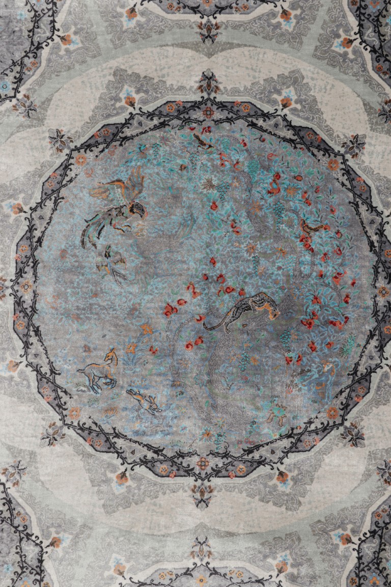 Contemporary Medallion Square Rug