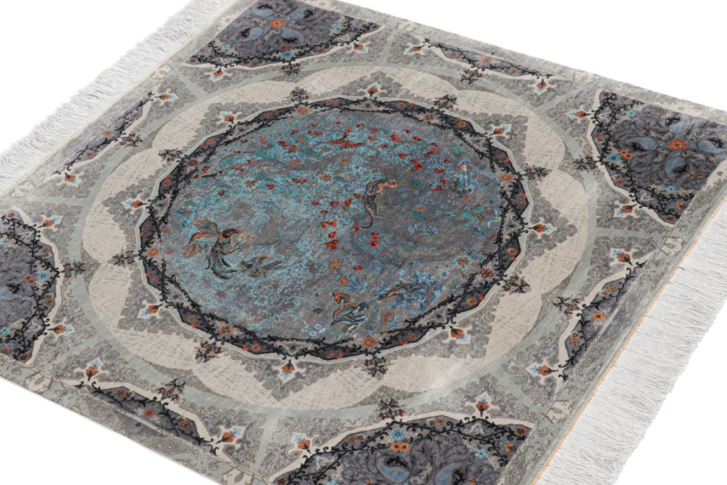 Contemporary Medallion Square Rug