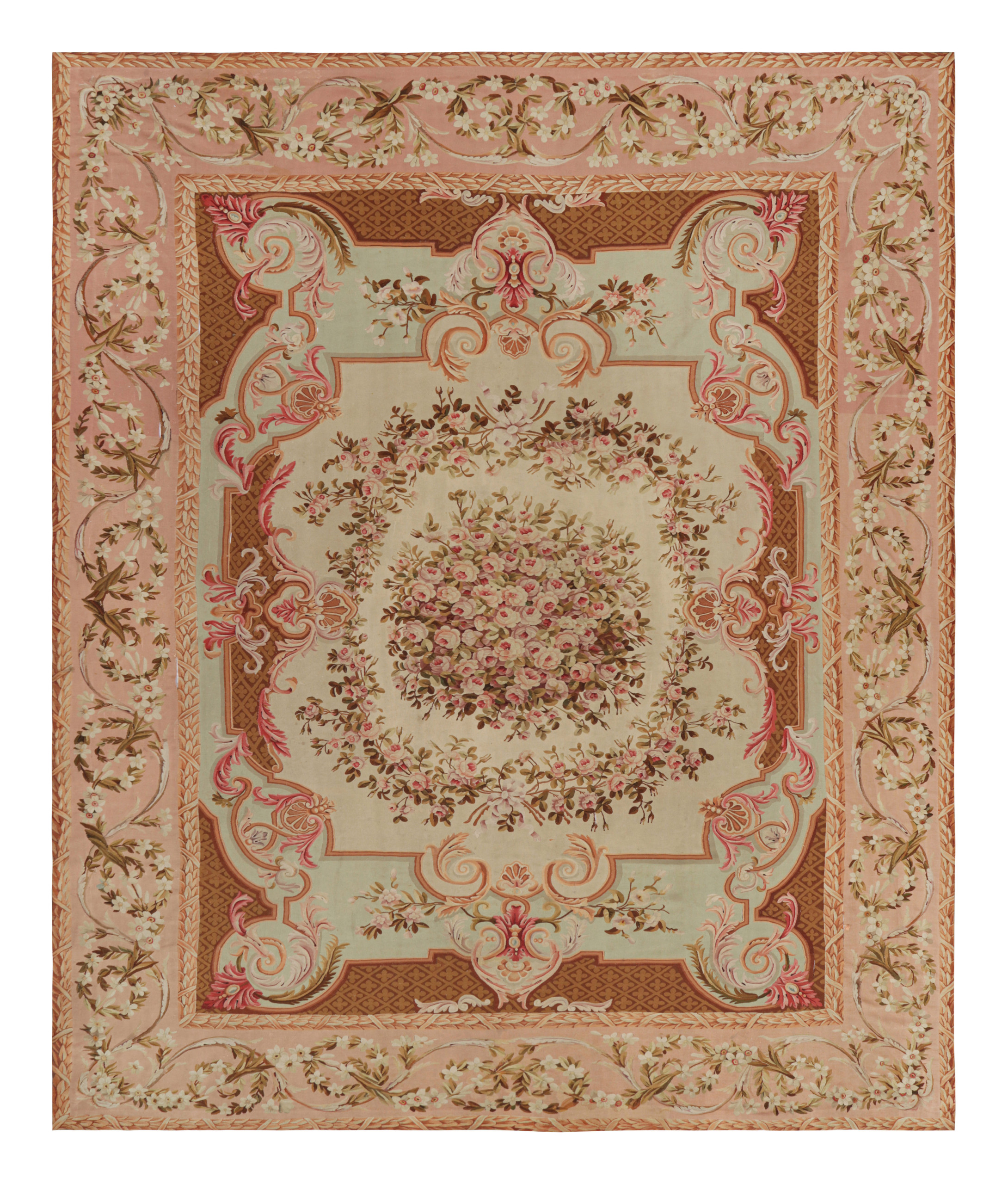 Antique French Aubusson Rug