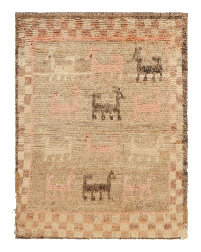 Vintage Gabbeh Pictorial Rug