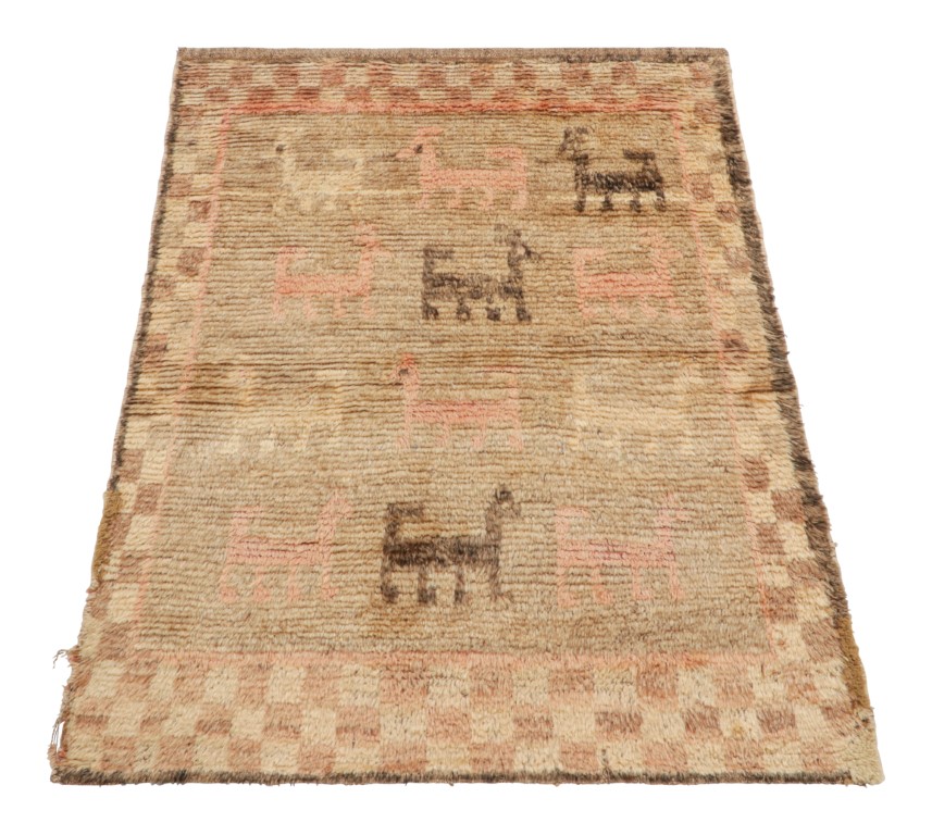Vintage Gabbeh Pictorial Rug