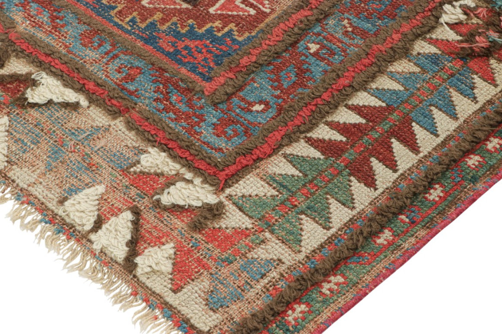 Antique Kazak Geometric Rug