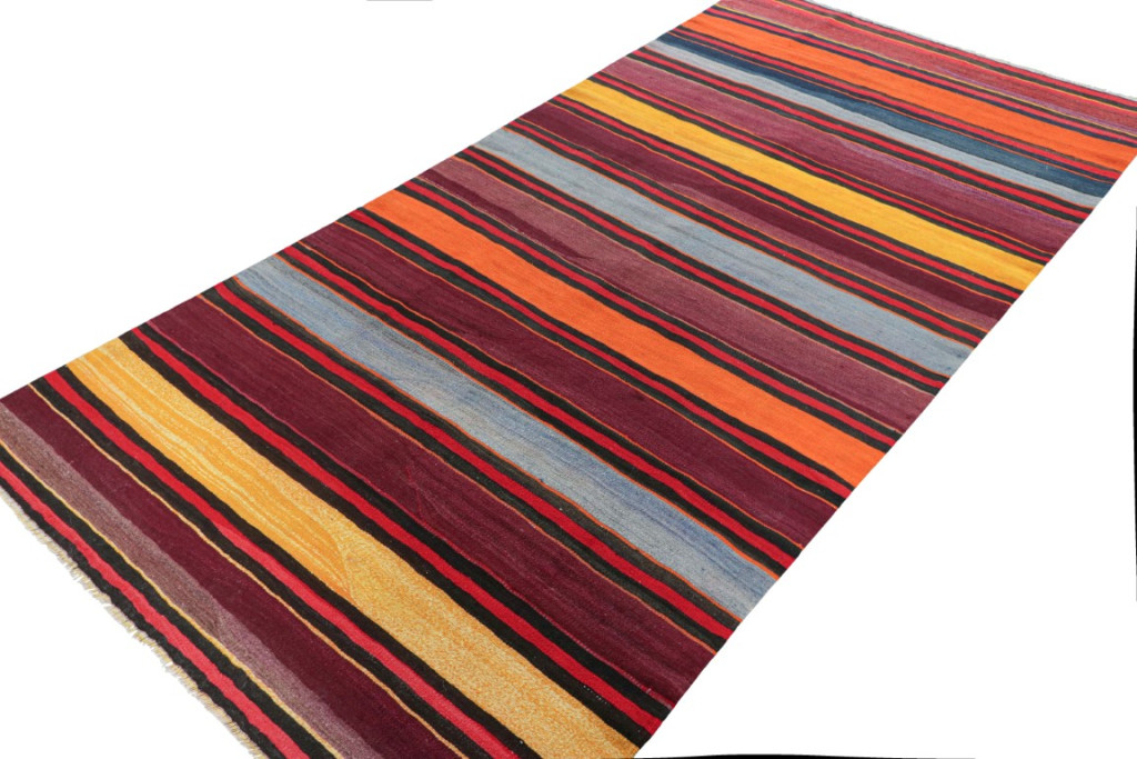 Vintage Shahsavan Striped Kilim