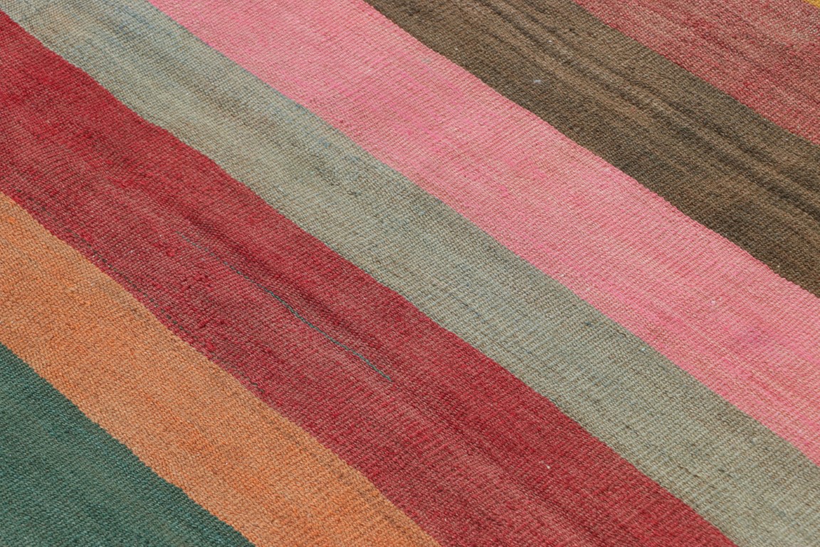 Vintage Shahsavan Striped Kilim