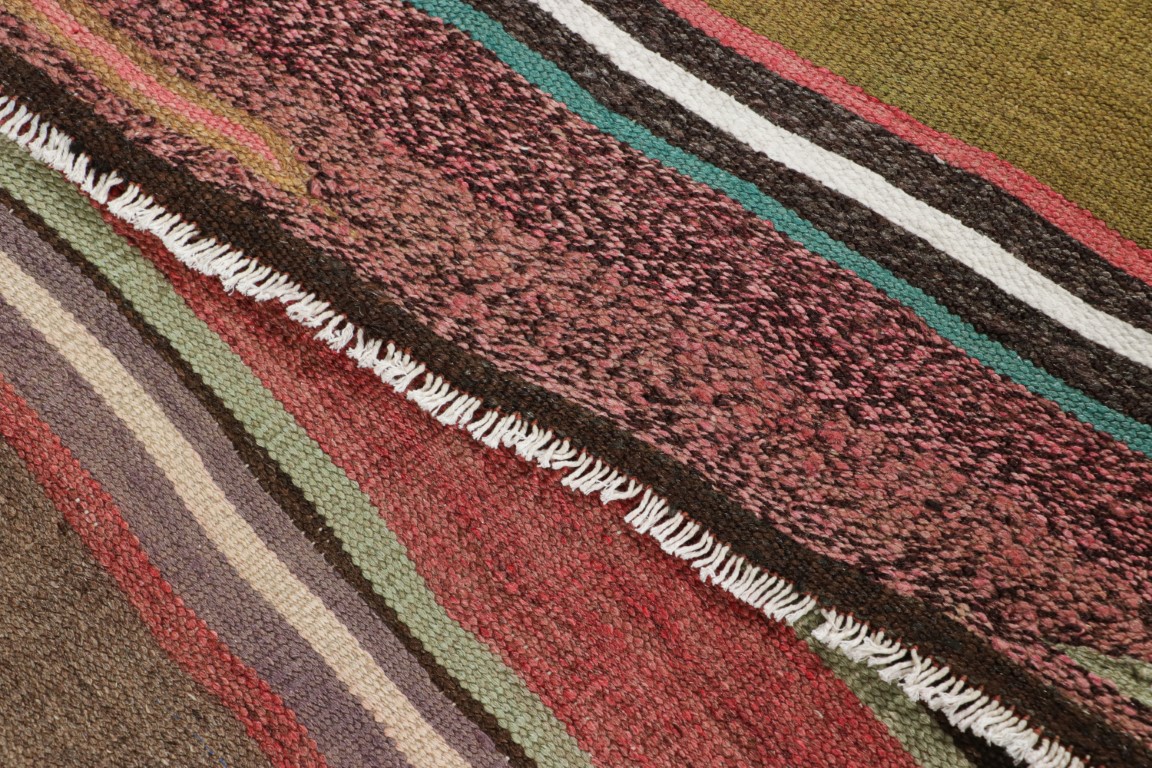 Vintage Shahsavan Striped Kilim