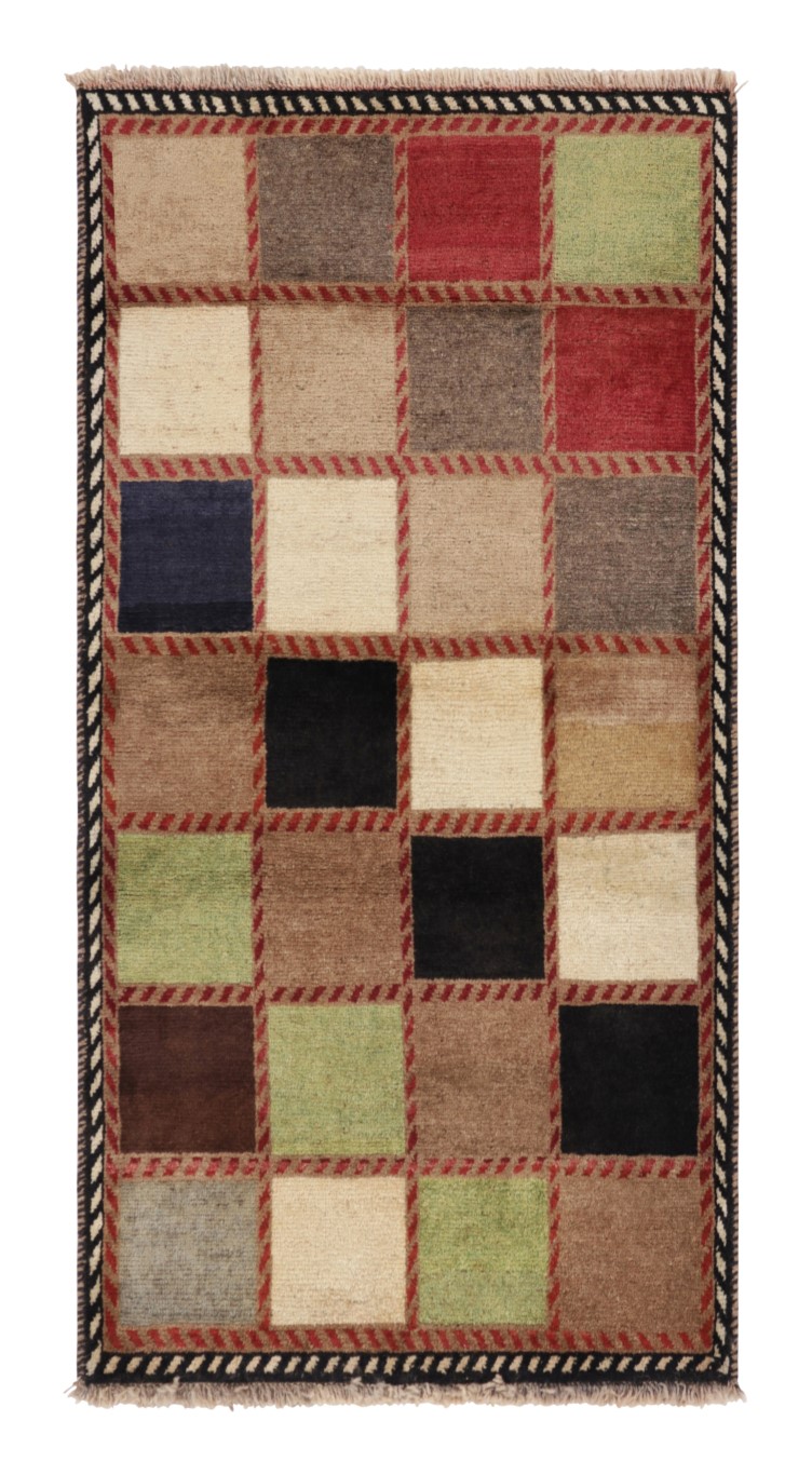 Vintage Gabbeh Geometric Rug