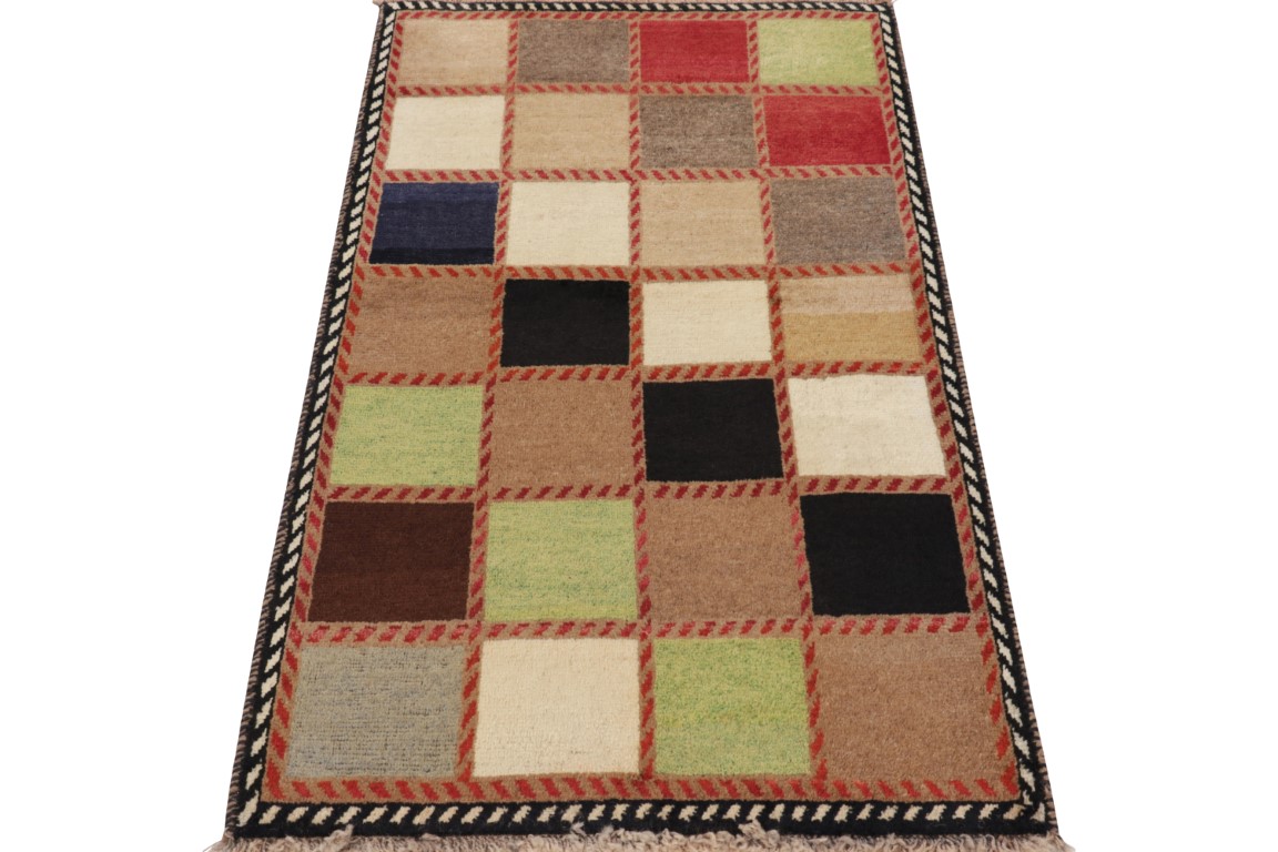 Vintage Gabbeh Geometric Rug