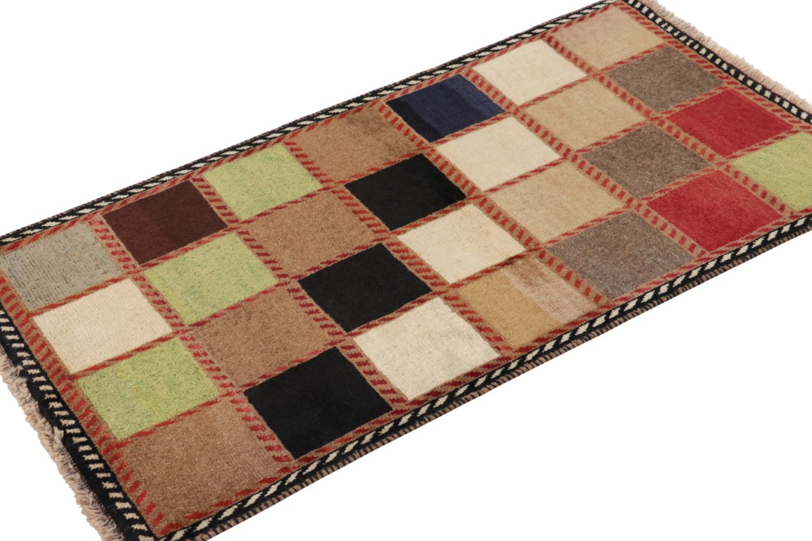 Vintage Gabbeh Geometric Rug