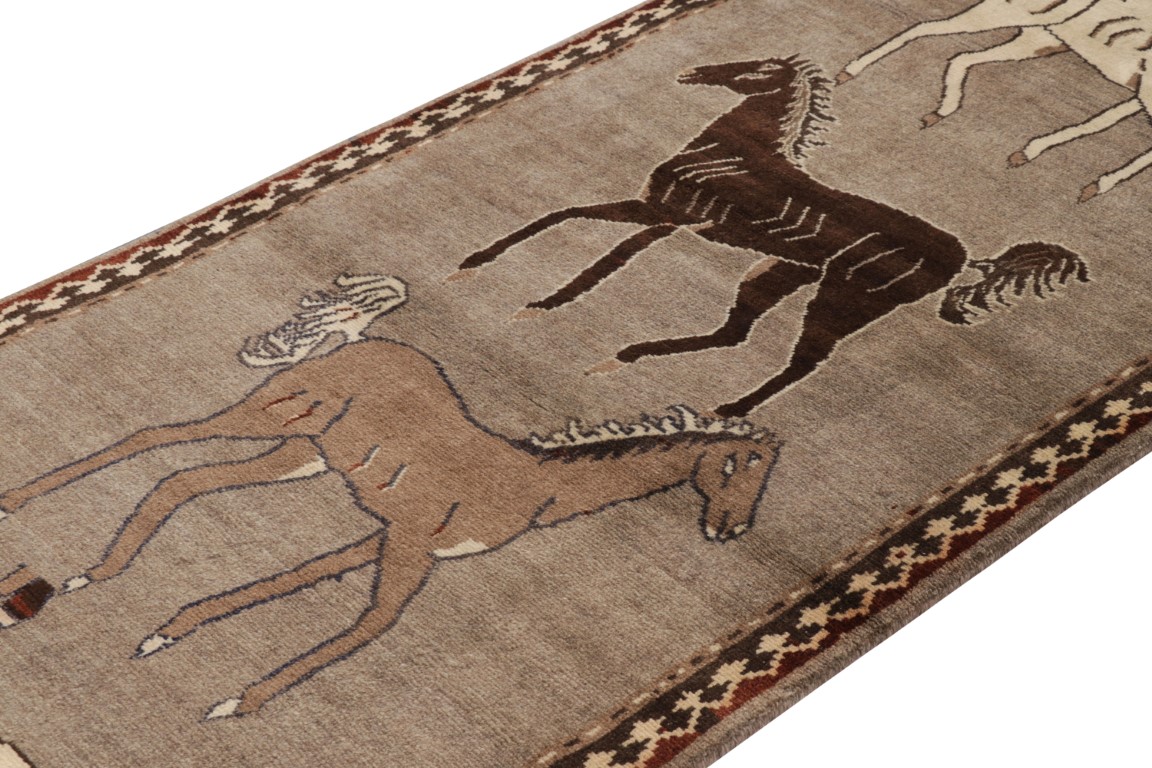 Vintage Gabbeh Pictorial Rug