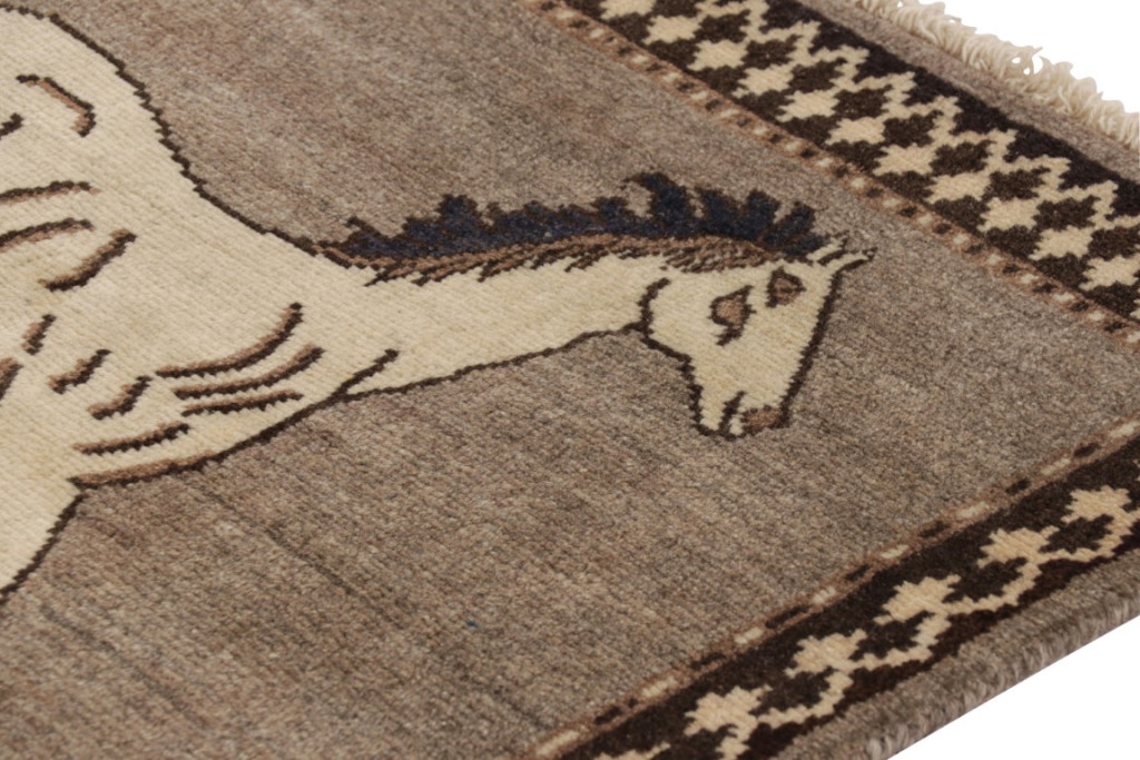 Vintage Gabbeh Pictorial Rug