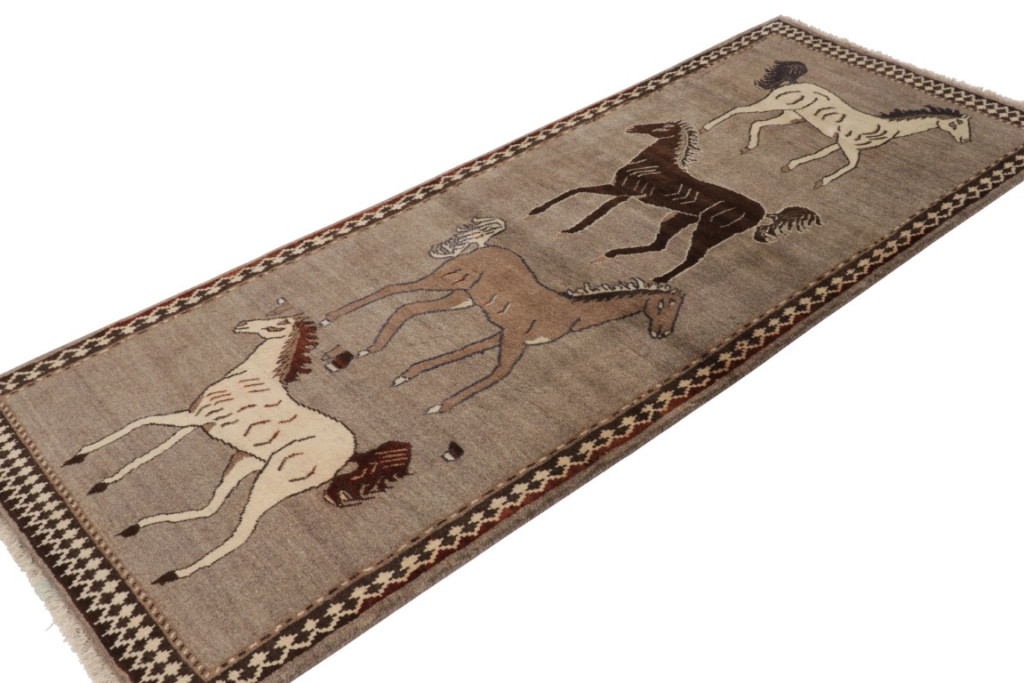 Vintage Gabbeh Pictorial Rug